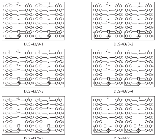 DLS-41/10-2雙位置繼電器內部連接線圖片2