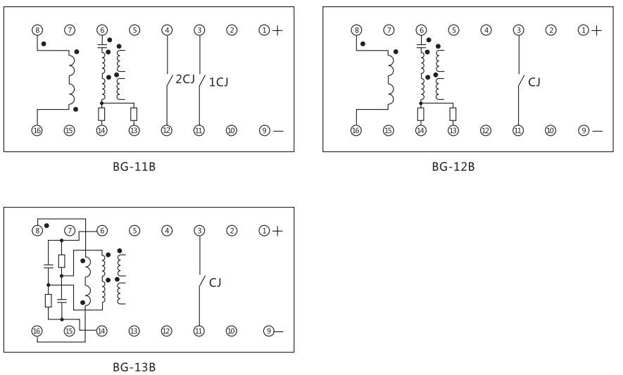BG-11B內(nèi)部接線及外引接線圖 BG-11B內(nèi)部接線及外引接線圖