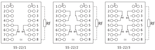 SS-22/1型時間繼電器內部接線及外引接線圖片 SS-22/1型時間繼電器內部接線及外引接線圖片